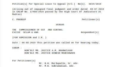 Supreme Court judgement-  only 10 % of the estimated evasion of GST is to be deposited for no coercive action